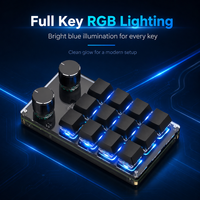 Teclado Mecánico Mini RGB Programable SIKAI con Cable USB-C, Controlador de Atajos para Edición de Video, 12 Teclas, 2 Perillas