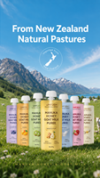 Puree Susu Kambing Madu Manuka untuk Kucing & Anjing, Camilan Madu yang Dapat Dijilat Impor dari Selandia Baru dengan Rasa Kelapa & Pir Salju 80g*6