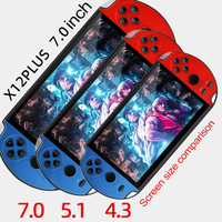 Console de jeu rétro classique portable 7 pouces 16 Go 10000 Mini Order Consolable X12 Plus pour PSP X12