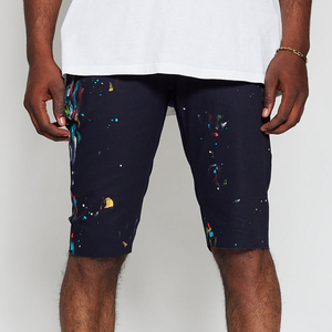 Pantalones Cortos de Mezclilla Casuales de Verano para Hombre, Estilo Vintage, Diseño Personalizado, Transpirables, Cintura Media, <span class=keywords><strong>con</strong></span> Botones, Estilo <span class=keywords><strong>Pintura</strong></span> al Óleo - Product Image 2