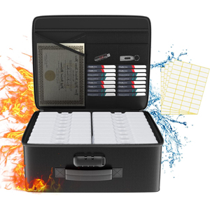 <strong>Large</strong> Capacity 4&quot;x6&quot; Silicone Coated Fiberglass Fireproof Photo <strong>Storage</strong> <strong>Box</strong> Handle Waterproof Family Photo <strong>Storage</strong> Organizer - Product Image 1