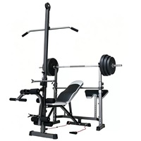 Banc de musculation multifonctionnel en acier pour la maison, équipement de fitness le plus vendu, rack à squats détachable, pile de poids 50-80 kg