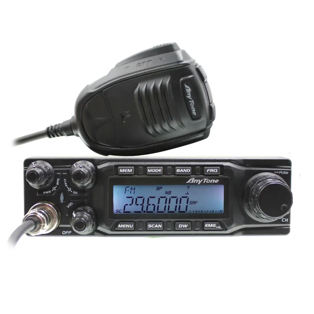Anytone AT-6666 CB radio pantallas de LCD FM walkie talkie LSB PW CW ciudadano dos manera Radio10 de 28.000-29.700MHz