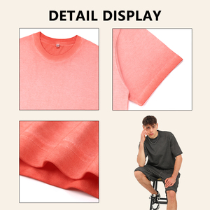 Ropa Urbana Personalizada, 260g, Peso Pesado, Corte Regular Vintage para Hombre, 100% Algodón Tejido, Lavado, Diseño Liso, Antipilling, Transpirable - Product Image 3