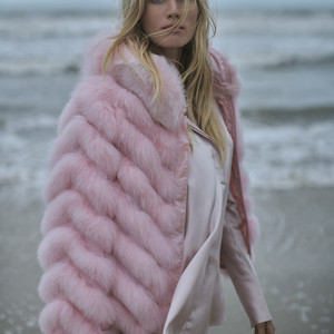 Women Winter Fox Fur Coat Jacket New Warm Female Double Side <strong>Sleeves</strong> <strong>Detachable</strong> Vest Parka CT261 - Product Image 4