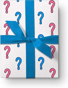 Carta da Regalo Divertente con Punto <span class=keywords><strong>Interrogativo</strong></span>, Carta da Imballaggio Spessa per Festa di Rivelazione del Sesso del Bambino, Decorazione per Baby Shower - Product Image 2