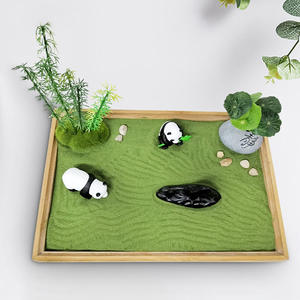 Kit de Jardín <span class=keywords><strong>Zen</strong></span> de Arena Miniatura Personalizado al por Mayor, Diseño <span class=keywords><strong>Japon</strong></span>és de Panda, para Decoración de Escritorio en Casa u Oficina - Product Image 2