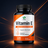 Kapsul Lunak Vitamin E Potensi Tinggi, D-Alpha Tocopherol, Suplemen Kesehatan Harian untuk Dewasa Kapsul Lunak Vitamin E