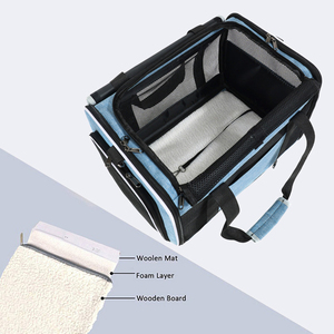 Cross-Border Foldable Car <b>Pet</b> <b>Carrier</b> - 4-Sided Breathable Shoulder Tote Universal - Product Image 4