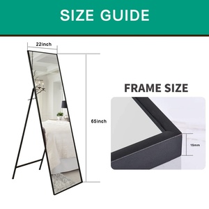 Wholesale High Quality <b>Standing</b> Silver <b>Mirror</b> Full Length <b>Mirror</b> <b>Floor</b> <b>Mirrors</b> Best Sell 2023 - Product Image 6