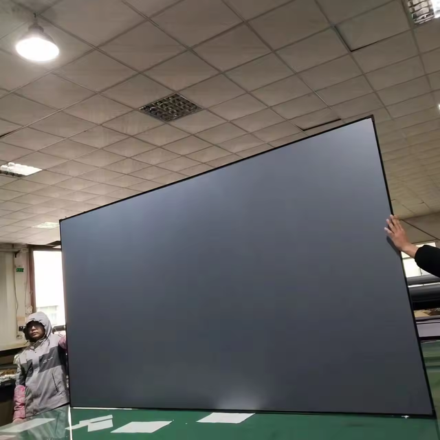 TELON 90-120 Inch Fresnel Long Throw Fixed Frame ALR Projector Screen Home Cinema Theater