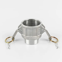 Raccord rapide Camlock en aluminium de type B de 2 pouces pour tuyau de pompe à eau, raccord mâle NPT à filetage 2" Cam and Groove