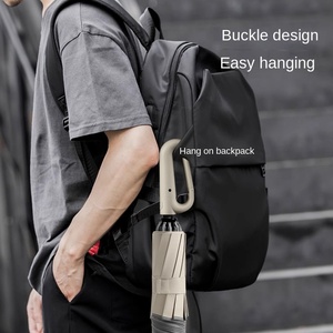SD <span class=keywords><strong>Parapluie</strong></span> pare-soleil automatique inversé 10 os pour hommes avec poignée à boucle résistante aux tempêtes Publicité commerciale pour adultes de voyage - Product Image 2