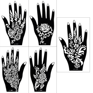 Stencil per Tatuaggi Temporanei Stile Europeo e Americano, Impermeabili, Modelli di Henné Indiano, Stencil per Tatuaggi Fai-da-Te Dipinti a Mano - Product Image 5