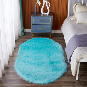 Alfombra Ovalada Blanca de Felpa, 71-80, Fibra Acrílica, Acolchada, para Hogar, Dormitorio, Baño, Alfombra de Piso de Color Sólido, Alfombra de Área de Fácil Limpieza - Product Image 3