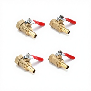 Robinet à bille en laiton sur mesure 1/2 BSP femelle vers raccord cannelé 8 mm - Connecteur de tuyau d'air - Product Image 3