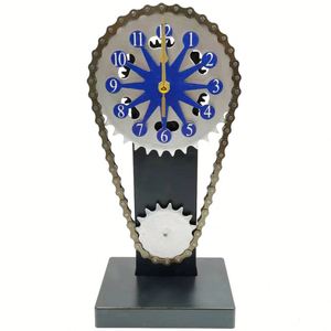Stile meccanico europeo in metallo ingranaggio orologio <span class=keywords><strong>da</strong></span> <span class=keywords><strong>parete</strong></span> puntatore artistico orologio al quarzo Bar ristorante creativo decorativo orologio <span class=keywords><strong>da</strong></span> scrivania - Product Image 6