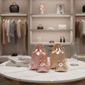 New Year Lucky Bag <b>Drawstring</b> 15*20 cm Silk Ribbon Wrapped Pocket-Like Gift Bag Packaging Bag for Jewelry Bag Small Bag - Product Image 1