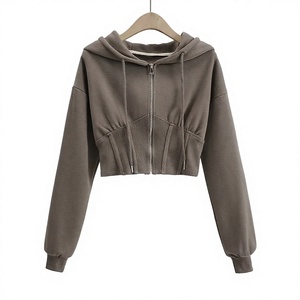 Sweat-shirt polaire zippé pour femme Carewear Sports, avec logo sur le devant, respirant et à séchage rapide, taille plus, design uni - Product Image 1