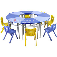Meubles d'école modernes pour la maternelle, bureau et chaises pour enfants, ensemble combiné collaboratif pour la maternelle