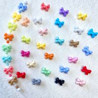 Perles en acrylique couleur unie 10 mm, motif chat mignon et petit nœud, pour breloques de téléphone DIY et accessoires de bracelet