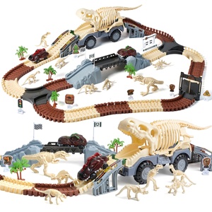 Tumama Kids Fun <strong>Car</strong> <strong>Toys</strong> Dinosaur Skeleton <strong>Car</strong> Track <strong>Toy</strong> <strong>Set</strong> 194pcs Educational Racing Track Building <strong>Games</strong> for Children