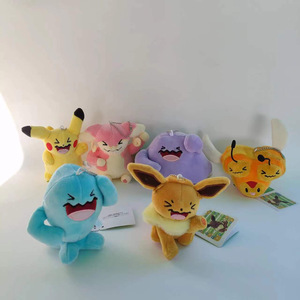 Vente en gros d'usine, porte-clés en peluche Pokémon de haute qualité, 4 pouces, poupée en peluche Pikachu, jouet en peluche, pendentif - Product Image 4