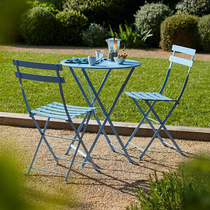 Modern multi color Folding Metal Garden <b>Table</b> Set <b>Outdoor</b> Dining Furniture for Balcony Cafe Use 4 Seater 3 Year Warranty UP-CF09 - Product Image 6