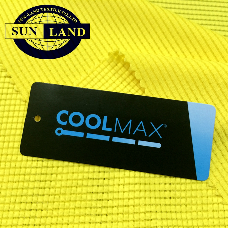 100% Polyester Functional Fabric Coolmax Moisture Wicking Quick Dry Grid Waffle Fabric Sportswear t Shirts