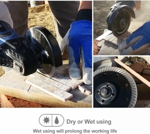 Disque de coupe diamanté turbo ultra-mince de 5 pouces, lame de scie humide/sèche <span class=keywords><strong>pour</strong></span> carrelage céramique, granit, porcelaine, compatible avec <span class=keywords><strong>meuleuse</strong></span> d'angle de 5 pouces - Product Image 5