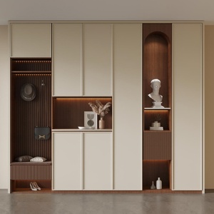 Mueble Zapatero Moderno a Medida para Entrada con Almacenamiento y Paneles de Puerta con Diseño Calado - Product Image 1