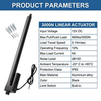 32 pouces 32 "longue course robuste 660lbs/3000N vitesse 0.2"/sec actionneur linéaire 12V actionneur électrique avec supports de montage