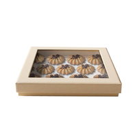 Boîtes d'emballage blanches boîtes à cupcakes biscuits personnalisés avec couvercle boîte à mug avec fenêtre biscuit collation bonbons chocolat emballage alimentaire