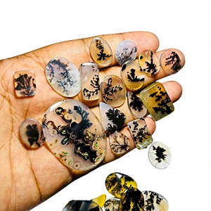 Venta al por Mayor de Gemas FAIJAN, Ágata Dendrítica Natural, Mezcla de Tamaños y Formas, Cabujones Sueltos de Alta Calidad, Certificados por Terceros - Product Image 1