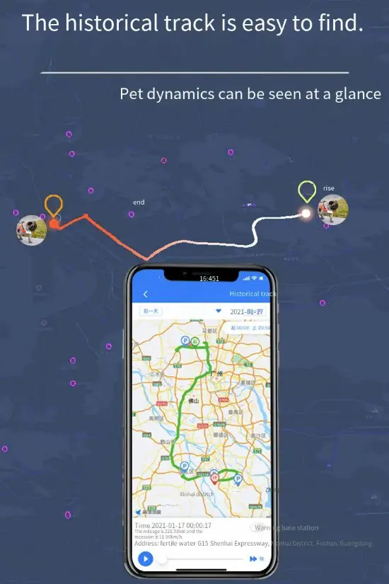 2024 New 4G GPS Cổ Áo Định Vị Thông Minh Mặc GPS Vật Nuôi Chống Thấm Nước Chống Mất Chống Trộm Tracker