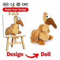 Jouets en peluche personnalisés pour animaux de compagnie Kiki Bird, OEM, durables, certifiés CE CPC EN71, doublure en maille, emballage personnalisé, vente en gros