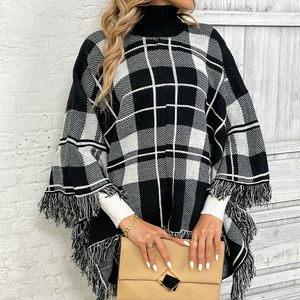 Knitwear Women Cable Knit Cape <strong>Poncho</strong> Knitted Sweater Tops <strong>Jumper</strong> Knit - Product Image 5