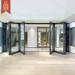 Puertas Plegables de Aluminio para Patio y Cocina, <span class=keywords><strong>Tipo</strong></span> Acordeón y Bi-Plegables para Uso Doméstico, Aptas para Patio Trasero y Balcón - Product Image 1
