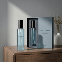 Vente en gros de flacons pulvérisateurs en verre cristal rechargeables de 100 ml, impression personnalisée OEM pour les soins de la peau, sérum, emballage de marque de beauté