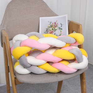 <span class=keywords><strong>Protector</strong></span> de Cuna Tejido a Mano con 3 Trenzas Largas, Decoración para Habitación Infantil, <span class=keywords><strong>Protector</strong></span> de Barandilla de <span class=keywords><strong>Cama</strong></span> Cómodo para Cuna - Product Image 5