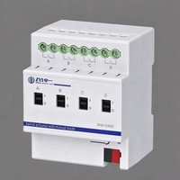 Actionneur de commutation KNX à 4 canaux KNX-0420 avec mode manuel, montage sur rail DIN pour le contrôle d'éclairage intelligent des bâtiments KNX