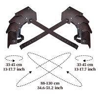 Armure médiévale à quatre couches, style viking nordique, accessoire de cosplay, en PU, ensemble d'armure unisexe pour adulte, en stock