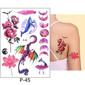 Pegatina inteligente CMYK creativo flamenco impermeable tatuaje temporal pájaro estilo pegatina cuello brazo cuerpo arte calcomanía - Product Image 3
