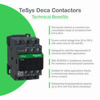 Contacteur magnétique Schneider TeSys D LC1D09BL 3P 9A 24V DC à bobine basse puissance, pièces industrielles d'origine en stock