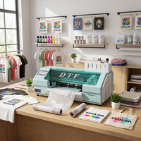 Imprimante jet d'encre tout-en-un FCOLOR DTF Modèle 350 XP600 A3 à rouleau, nouvelle machine d'impression textile DTF de bureau pour petites entreprises