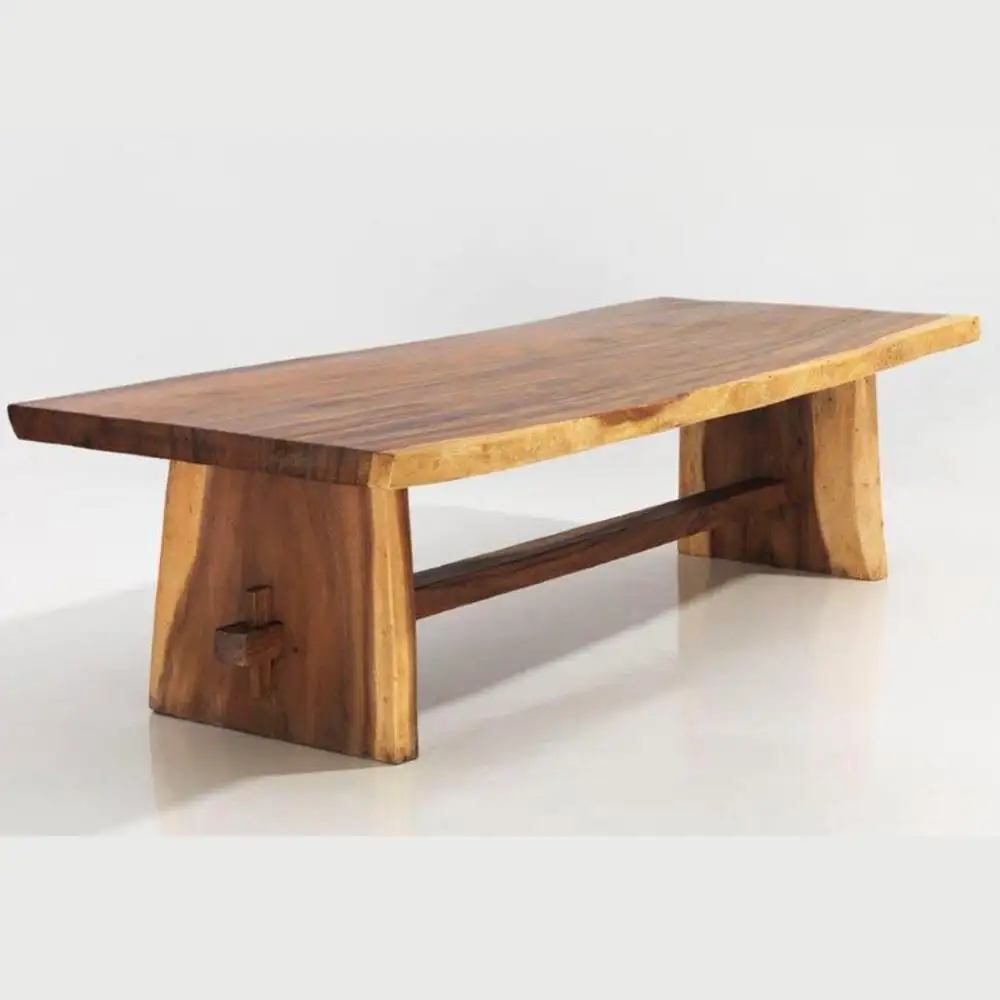 Table à manger en bois de Suar en forme de rectangle sans chaises table uniquement de haute qualité fabriquée à la main en indonésie