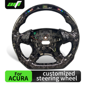 Volante Deportivo de Fibra de Carbono Completa, Personalizado Profesionalmente, en Cuero Negro Perforado, con LED para <span class=keywords><strong>Accord</strong></span> - Product Image 2