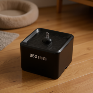 Ciotola quadrata per animali domestici da 850 mm, 3800 ml, alimentata tramite USB, nera, per cani e gatti - Product Image 2