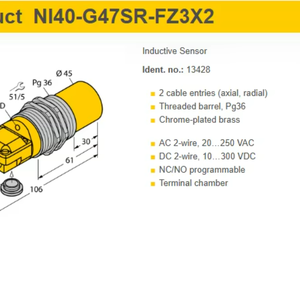 Sensor de Proximidad Inductivo Turck Original Nuevo, Ni20U-M30-AP6X-H1141 Bi4-EM12E-AP45XLD Ni40-G47SR-FZ3X2, Montaje Versátil - Product Image 6