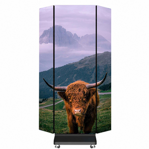 Pantalla LED Publicitaria Interior P2, Píxel Plegable, Tres Pliegues, Pantalla LED Plegable para Uso en Metro <span class=keywords><strong>y</strong></span> Comercial - Product Image 1